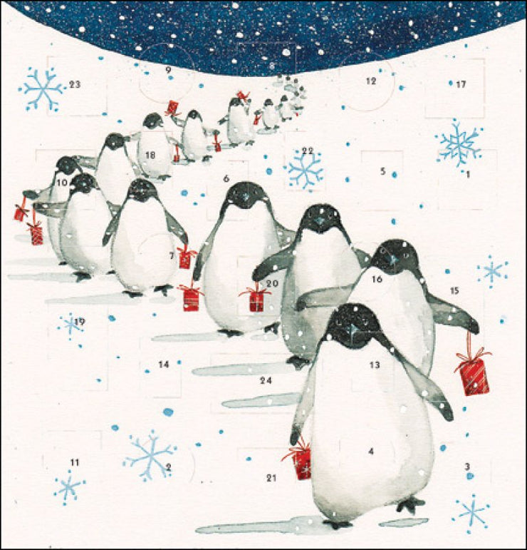 Penguins Christmas Advent Calendar Card