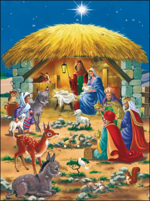 Large Nativity Advent Calendar