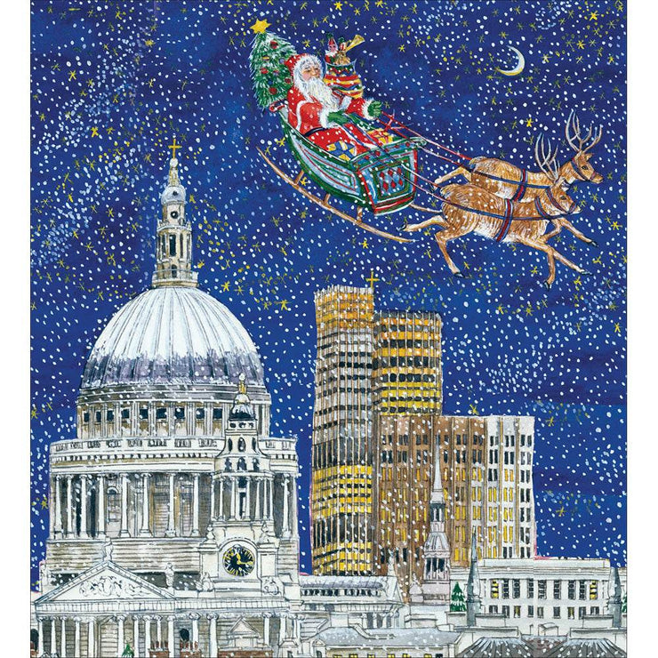 5 Santa over London Charity Christmas Cards - House of Cards