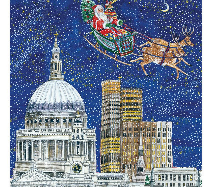 5 Santa over London Charity Christmas Cards - House of Cards