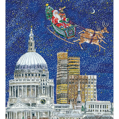 5 Santa over London Charity Christmas Cards - House of Cards