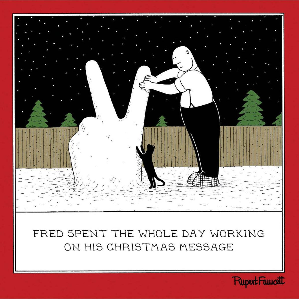 Fred Xmas Message Christmas Card - House of Cards