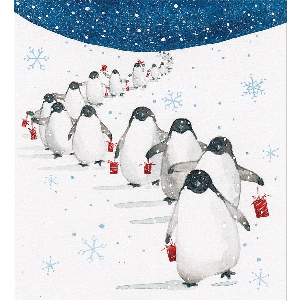 5 Penguins Shopping Charity Christmas Cards - House of Cards