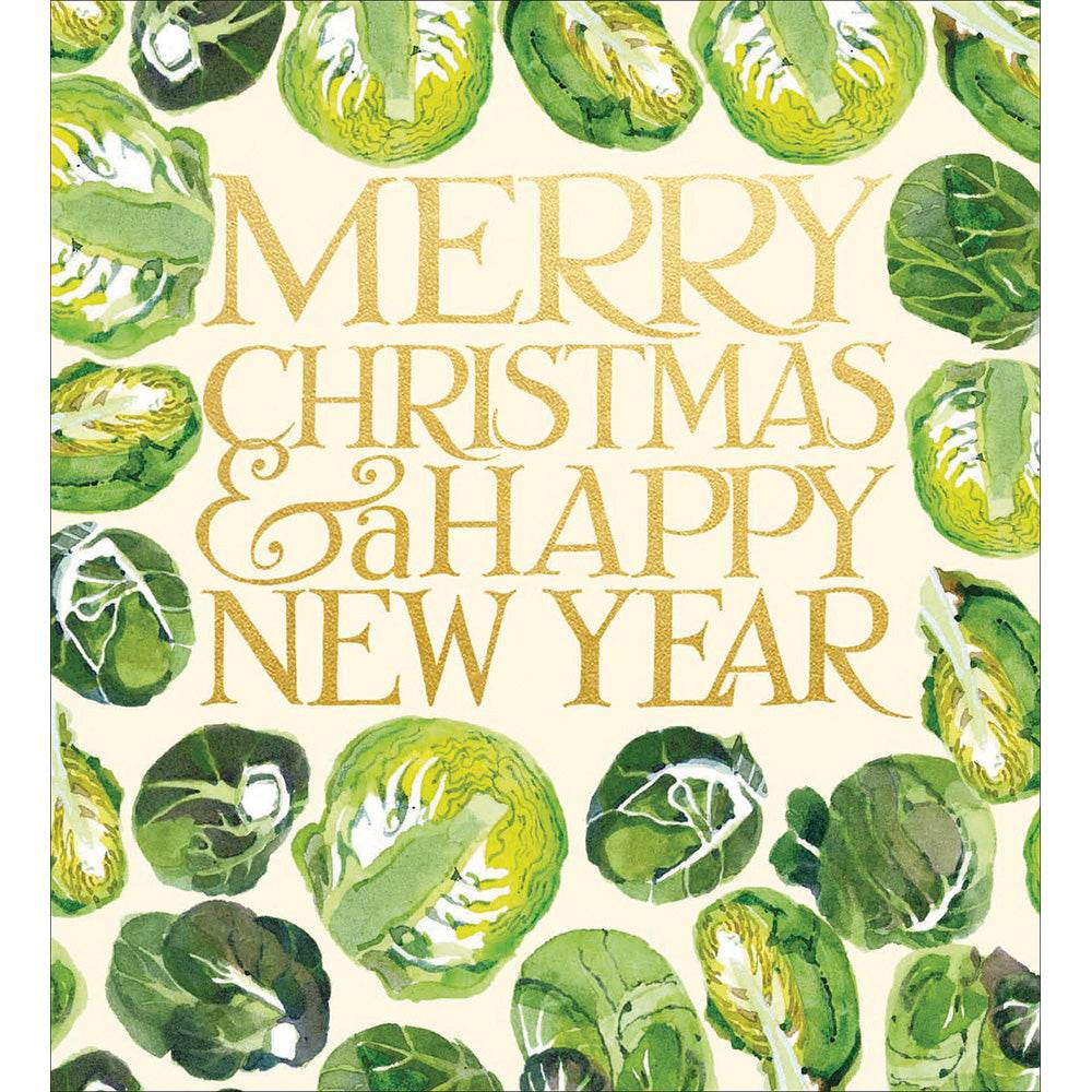 5 Emma Bridgewater Sprouts Merry Christmas Cards - House of Cards