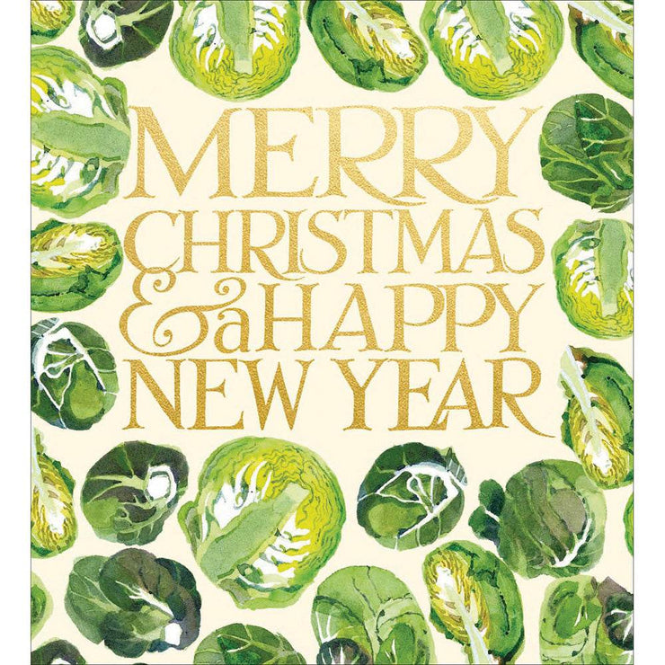 5 Emma Bridgewater Sprouts Merry Christmas Cards - House of Cards