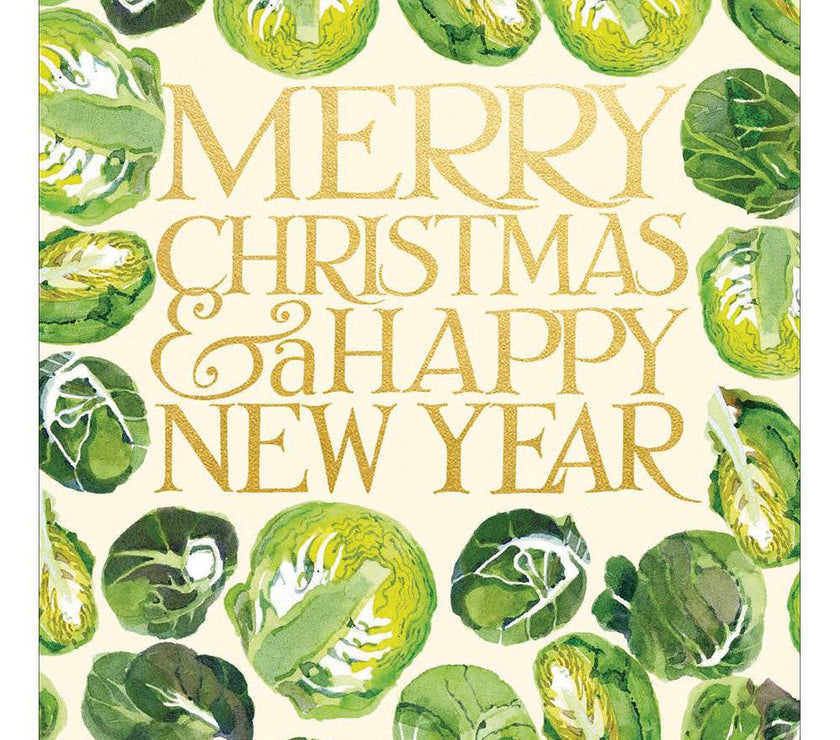 5 Emma Bridgewater Sprouts Merry Christmas Cards - House of Cards