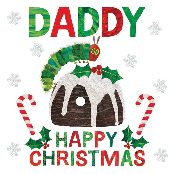 Hungry Caterpillar Daddy Happy Christmas Card