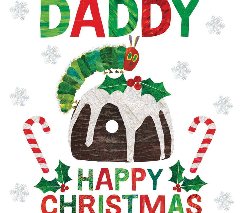 Hungry Caterpillar Daddy Happy Christmas Card