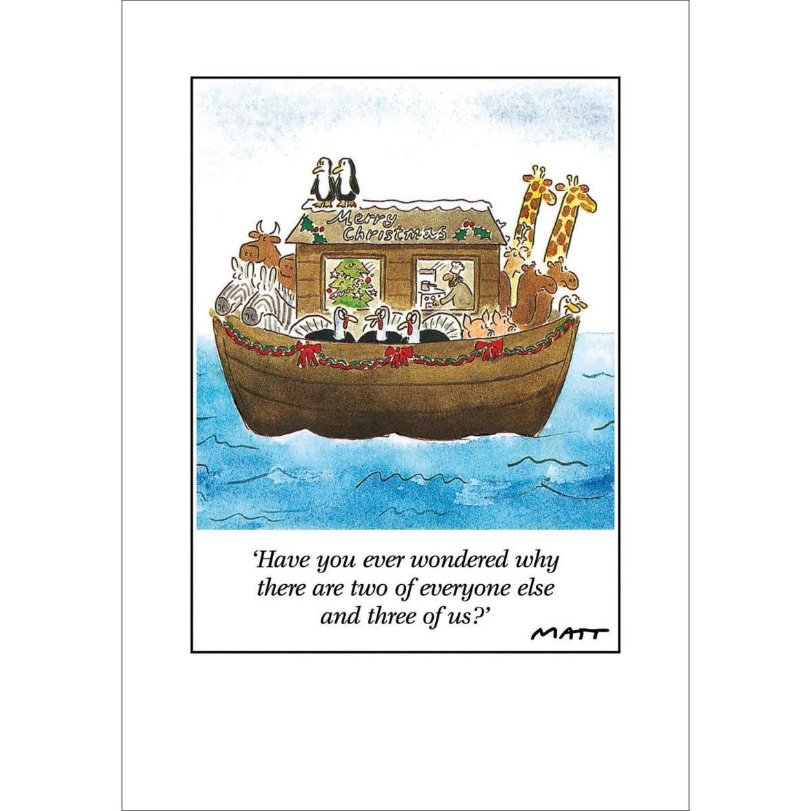 Noah's Ark Animals Christmas Card - House of Cards