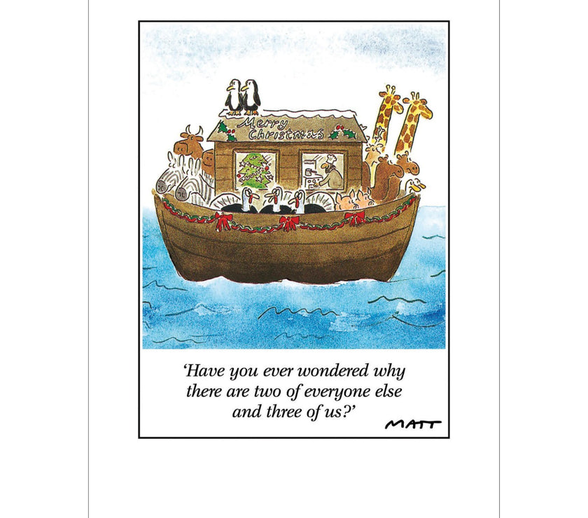 Noah's Ark Animals Christmas Card