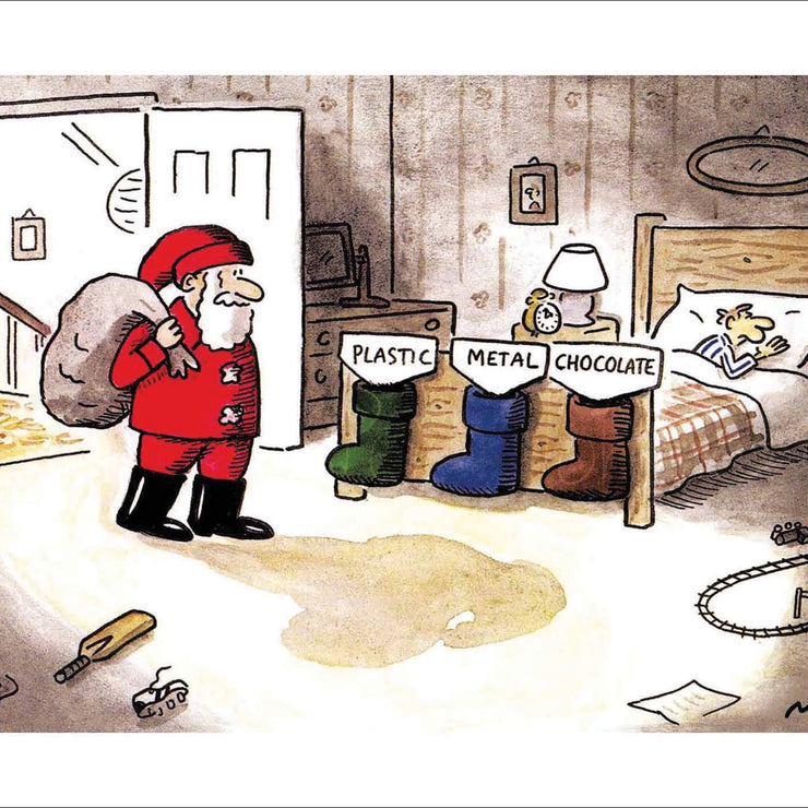 Santa Gift Sorting Christmas Card