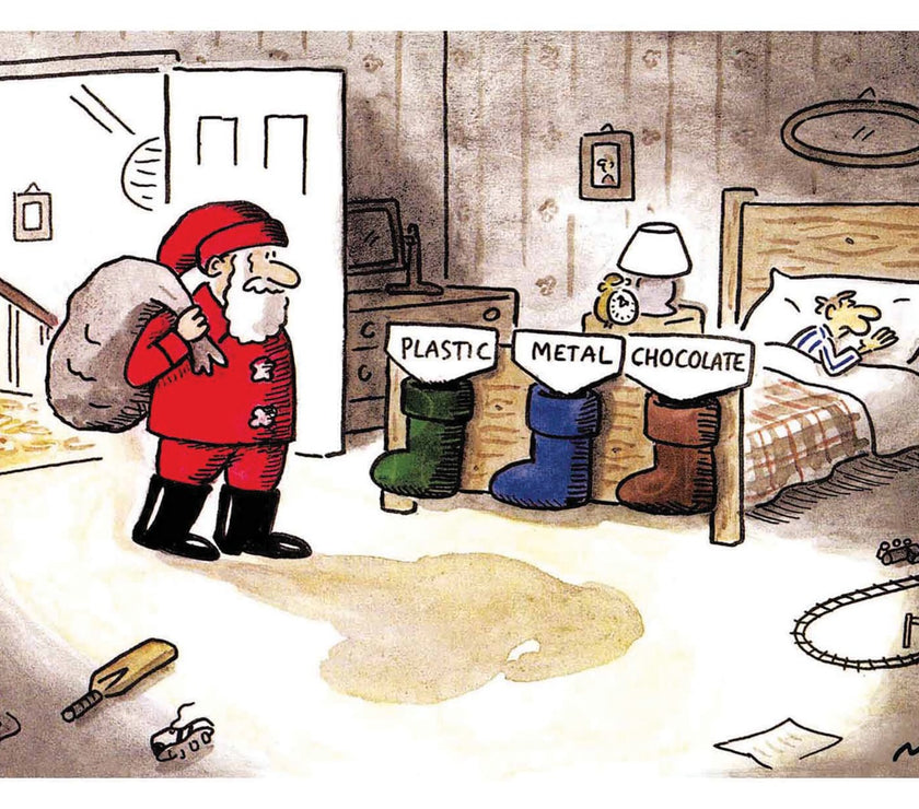 Santa Gift Sorting Christmas Card