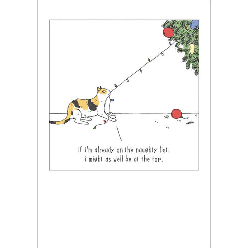 Cats Naughty List Christmas Card