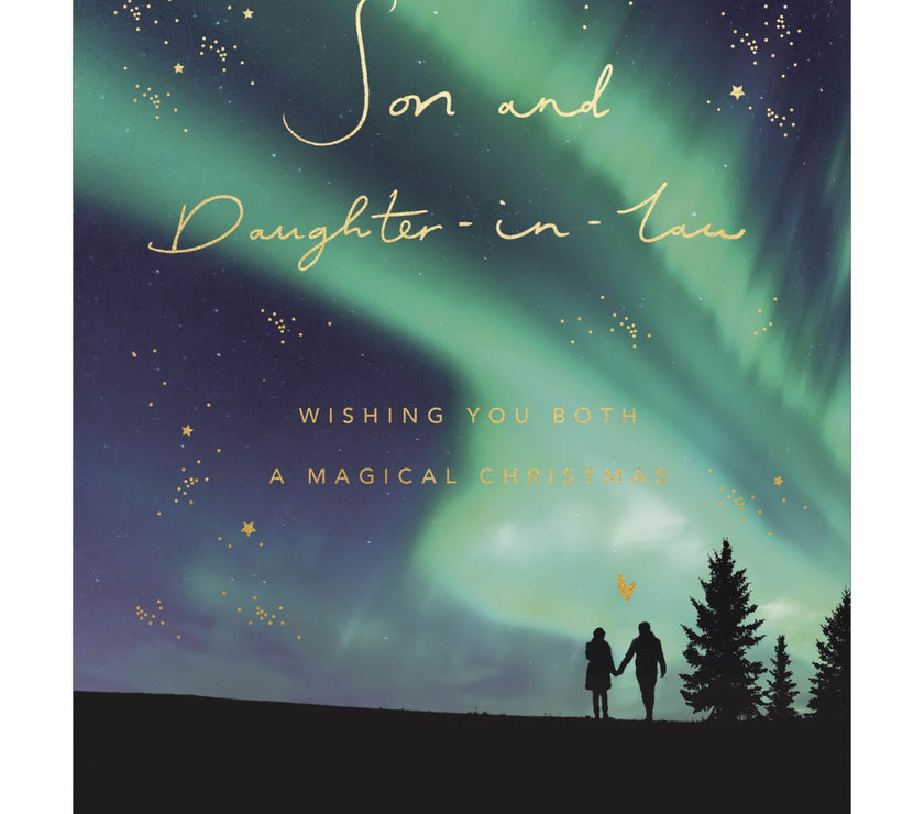 Northern Lights Son and Daughter-in-law Christmas Card