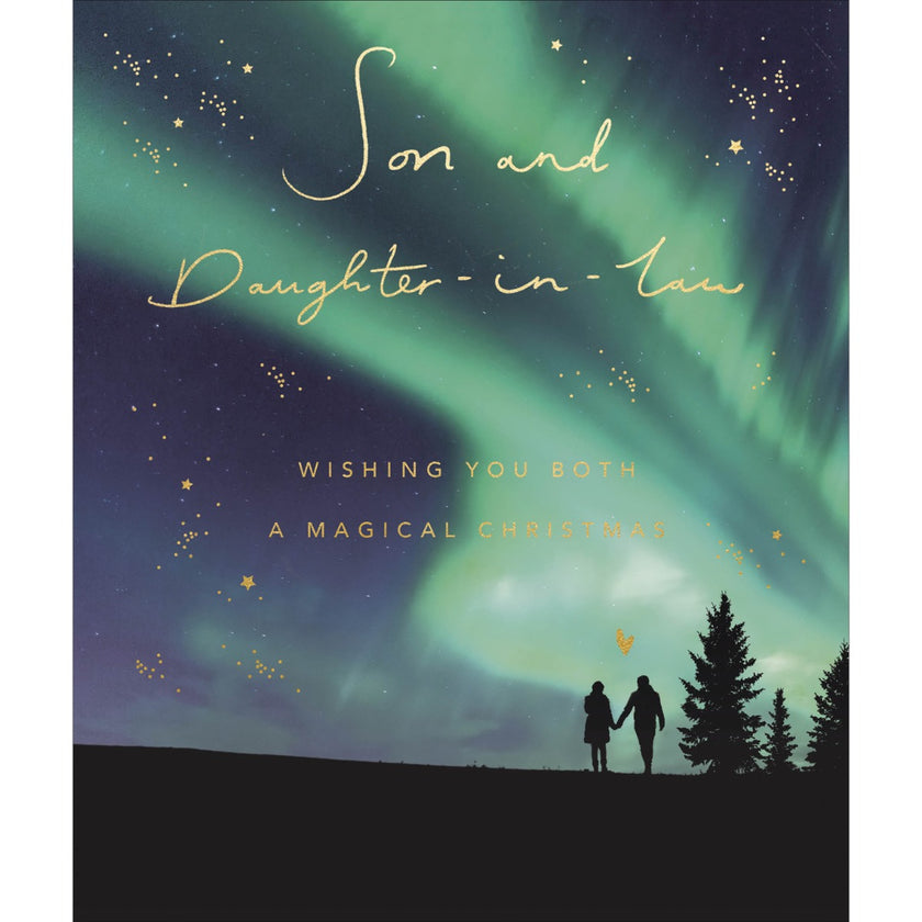Northern Lights Son and Daughter-in-law Christmas Card
