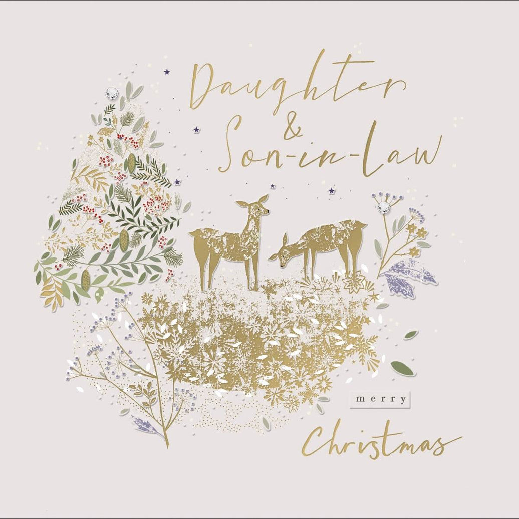 Daughter and Son-in-law Deer Christmas Card - House of Cards