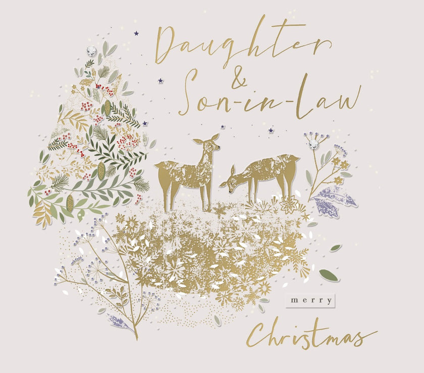 Daughter and Son-in-law Deer Christmas Card