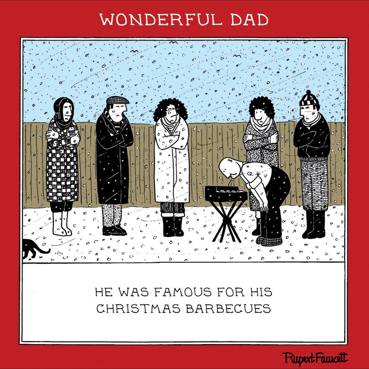 Fred Wonderful Dad Barbeque Christmas Card
