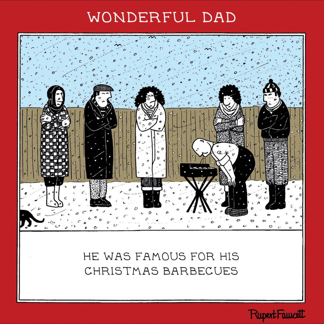 Fred Wonderful Dad Barbeque Christmas Card