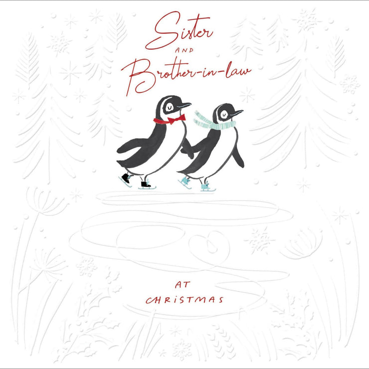 Sister and Brother-in-law Penguins Christmas Card