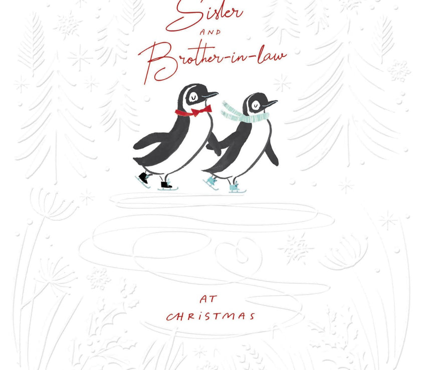 Sister and Brother-in-law Penguins Christmas Card