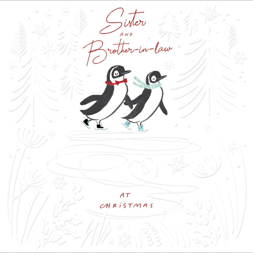 Sister and Brother-in-law Penguins Christmas Card
