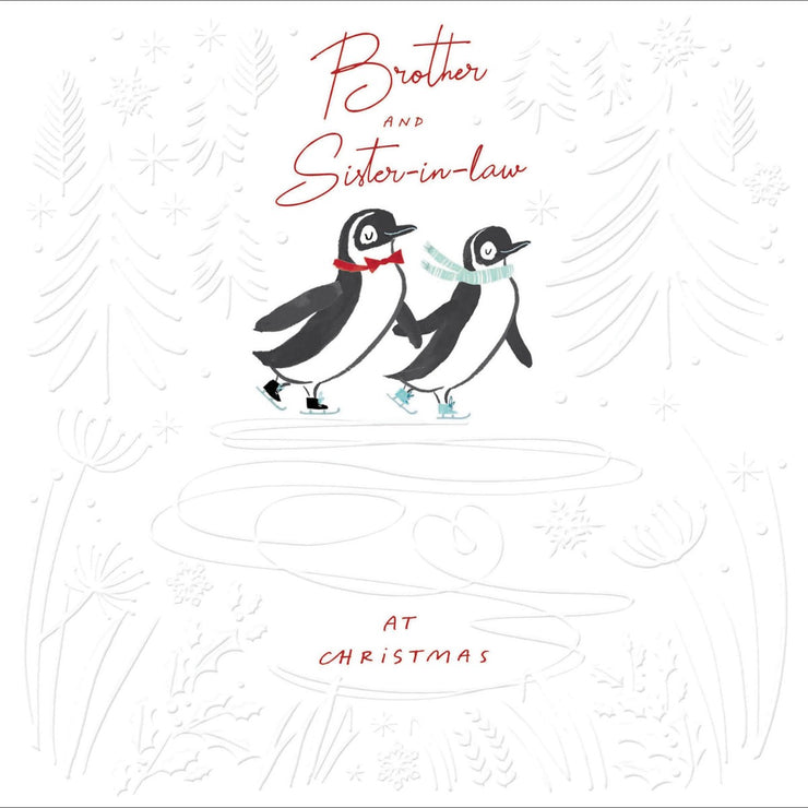 Brother and Sister-in-law Penguins Christmas Card