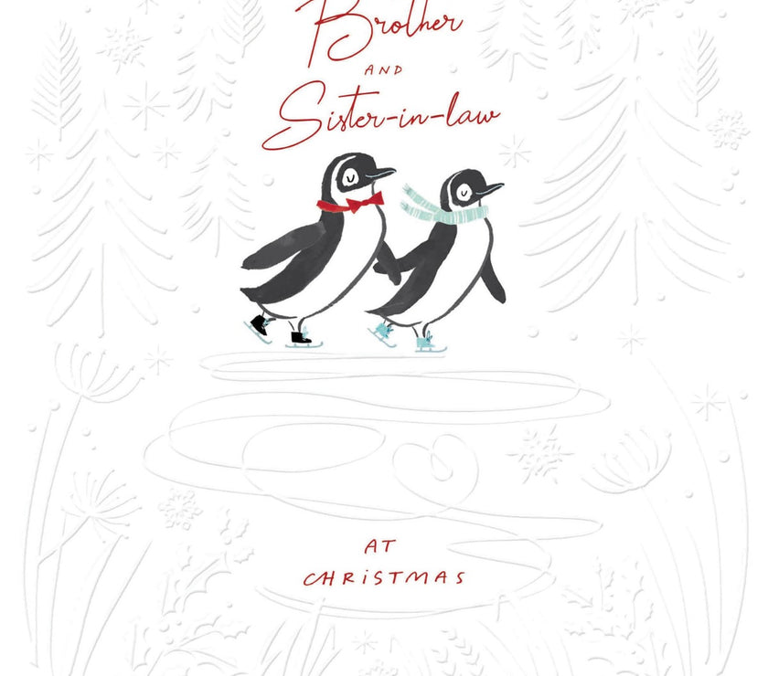 Brother and Sister-in-law Penguins Christmas Card