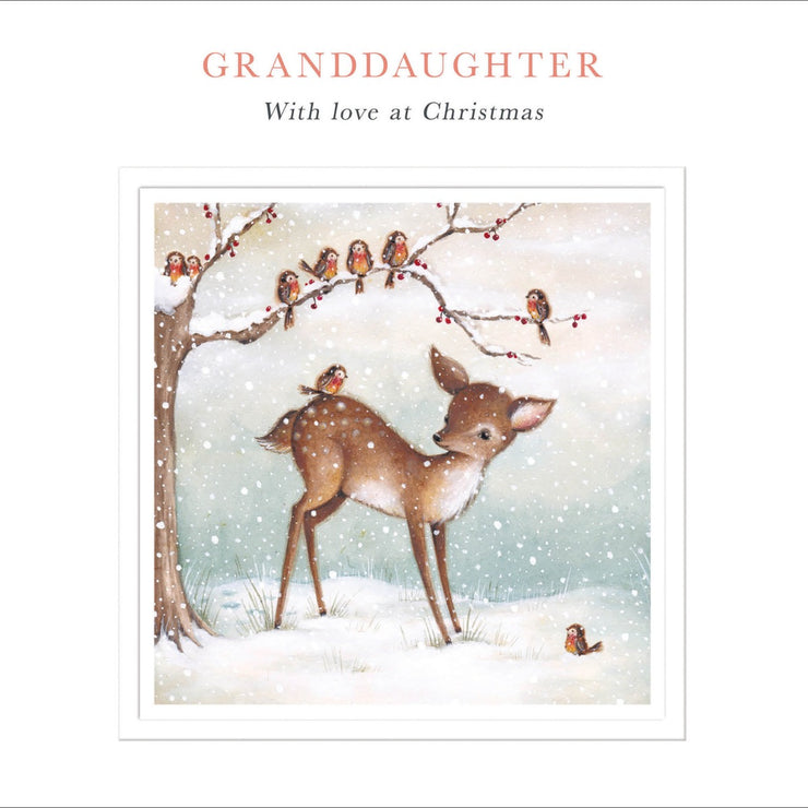 Granddaughter Deer Christmas Card