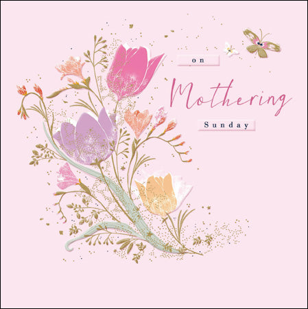 Beautiful Flowers on Mothering Sunday Card