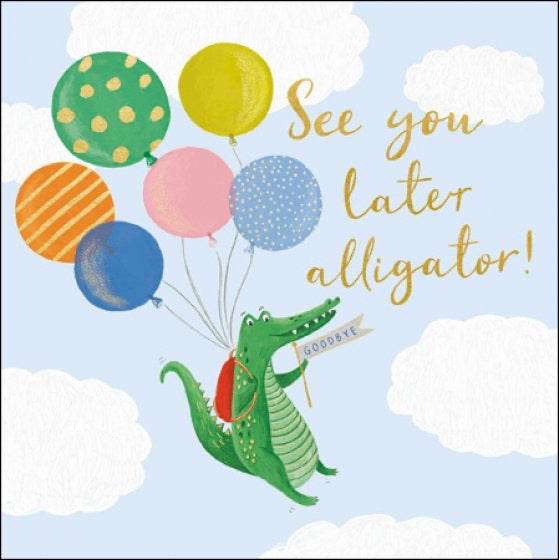 Banoffee Pie Alligator Balloons Greeting Card - House of Cards
