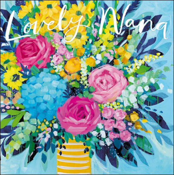 Bouquet Lovely Nana Birthday Card
