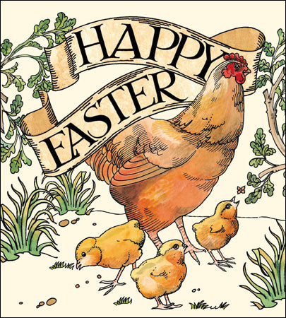 Vintage Hen Easter Card