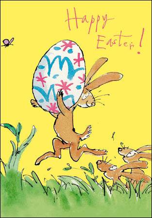 Quentin Blake Bunny with Egg Easter Card - House of Cards
