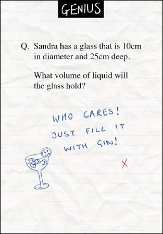 Genius Gin Glass Greeting Card