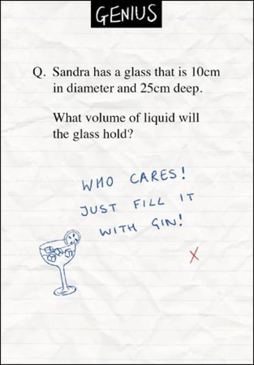 Genius Gin Glass Greeting Card