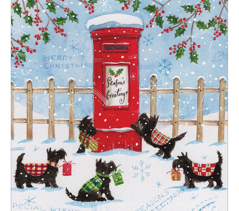 5 Postbox Dogs Charity Christmas Cards - House of Cards