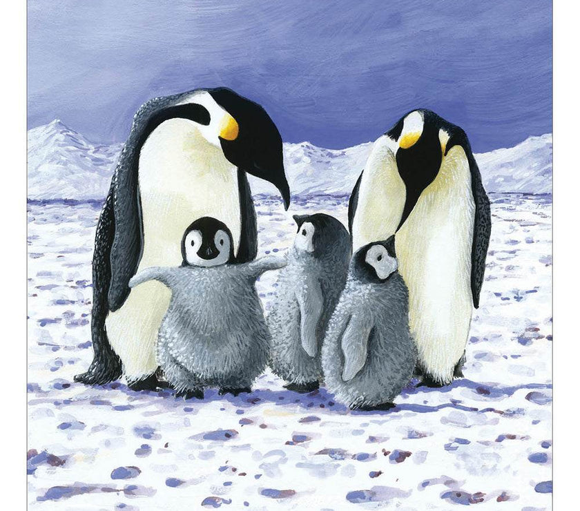 5 Family Penguins Charity Christmas Cards - House of Cards