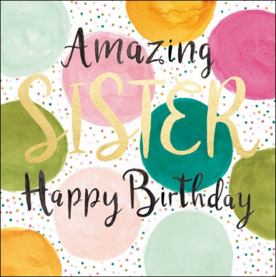 Candy Floss Amazing Sister Birthday Card
