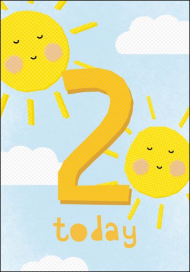 Sunshine 2 Today Birthday Card