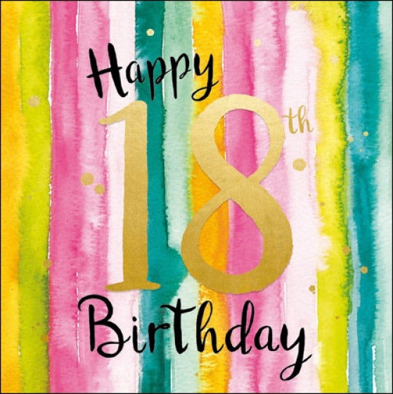Candy Floss 18th Happy Birthday Card