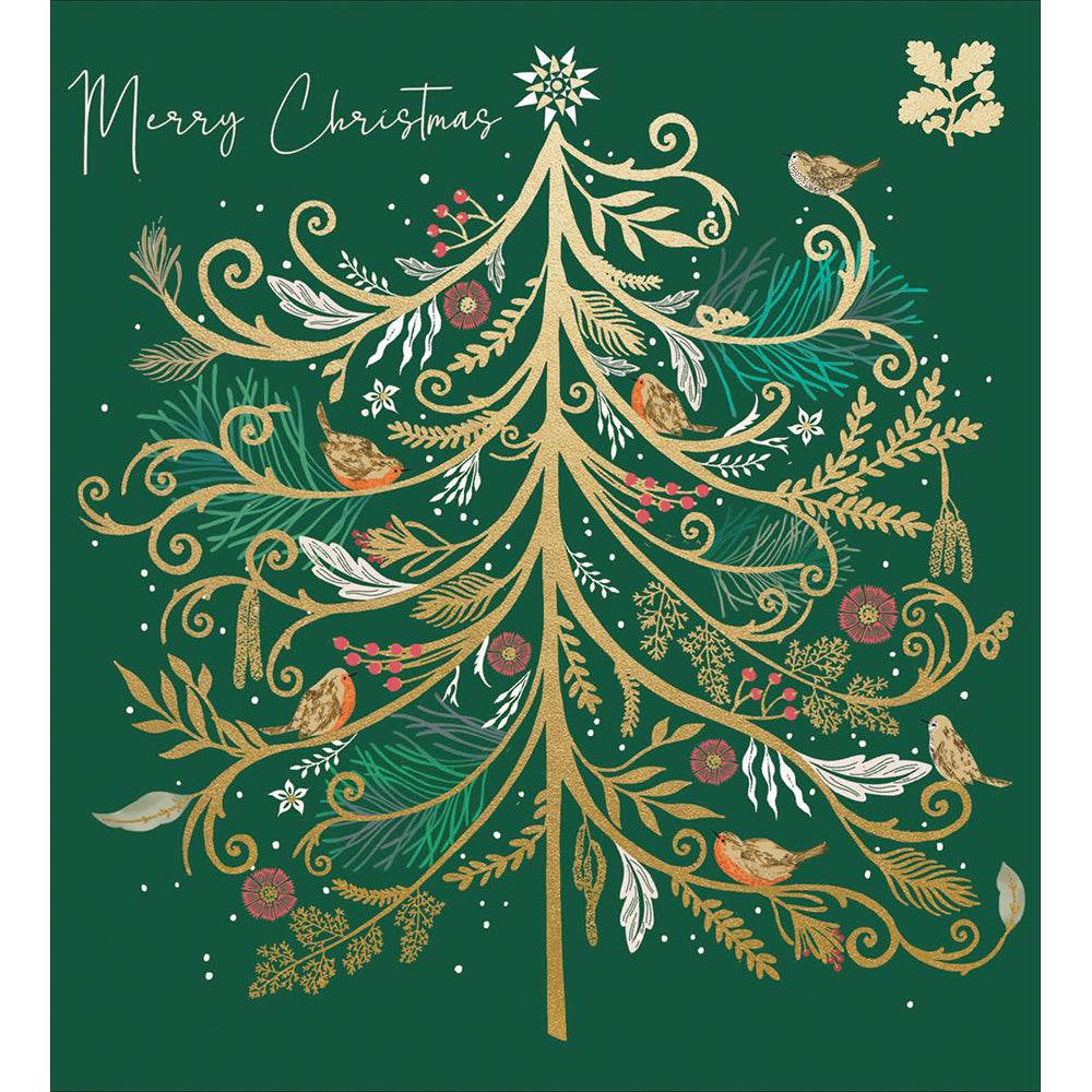 5 National Trust Festive Tree Christmas Cards - House of Cards