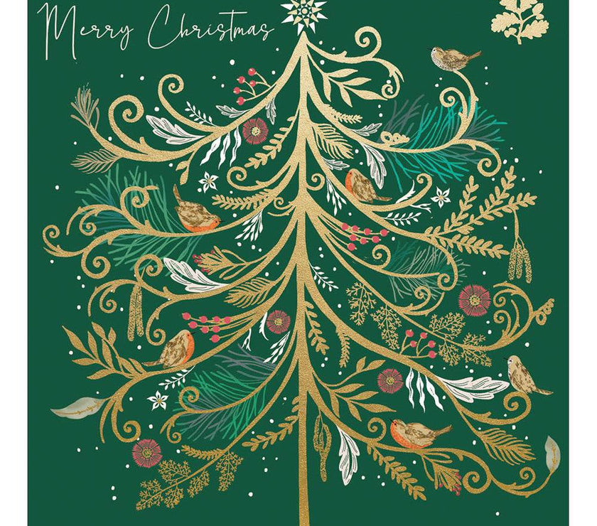 5 National Trust Festive Tree Christmas Cards - House of Cards