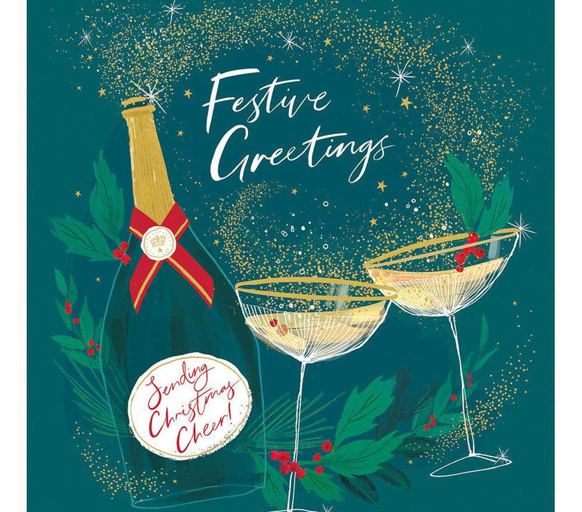 5 Festive Cheers Charity Christmas Cards - House of Cards
