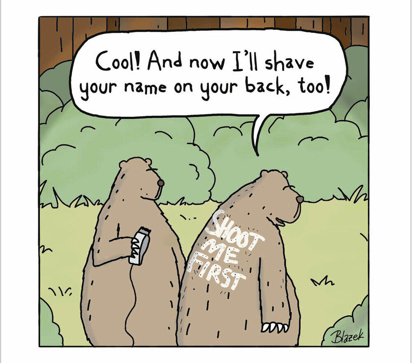 Shaving Name Bears Greeting Card