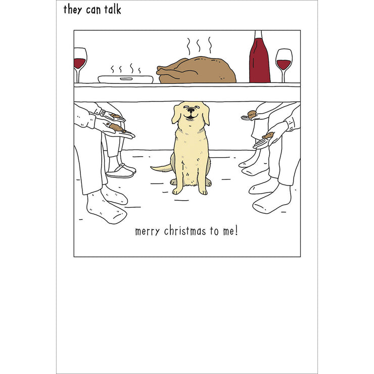 Dog Dinner Christmas Card