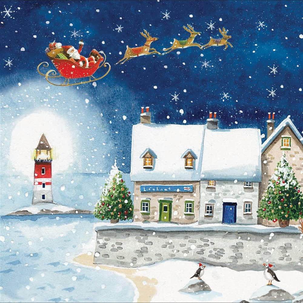 20 Assorted Lifeboats Charity Boxed Christmas Cards - House of Cards