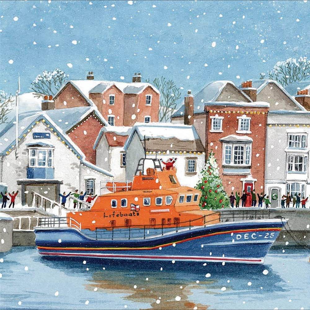 20 Assorted Lifeboats Charity Boxed Christmas Cards - House of Cards
