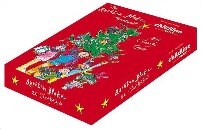 20 Quentin Blake Assorted Charity Boxed Christmas Cards - House of Cards