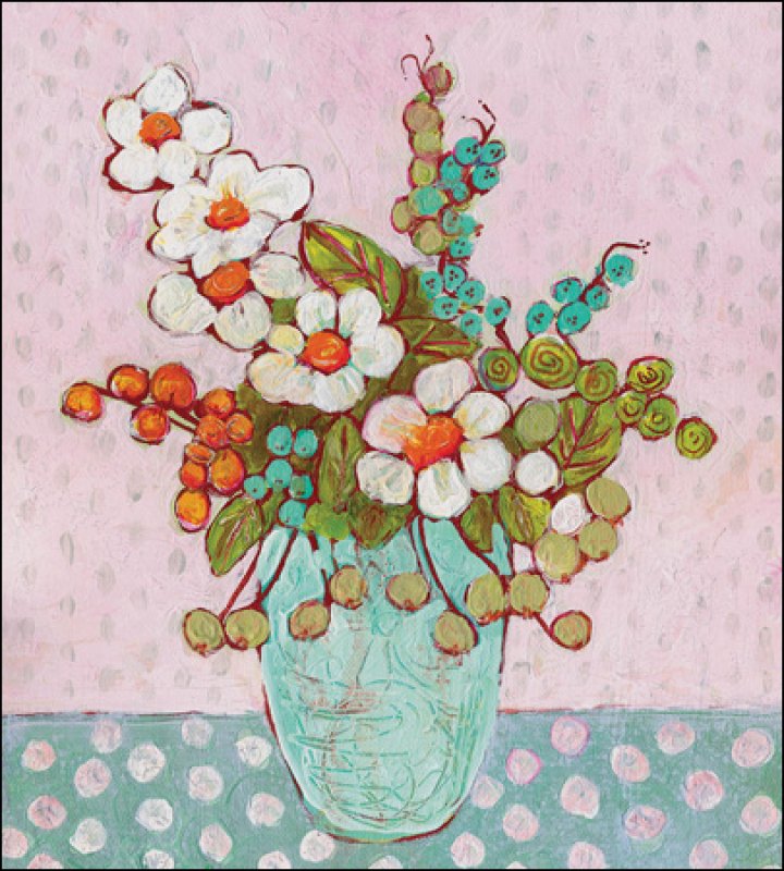 Pot Of Pretty Greeting Card